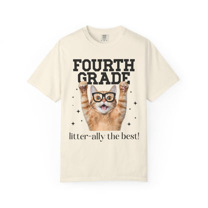 Fourth Grade Cat Teacher Tee