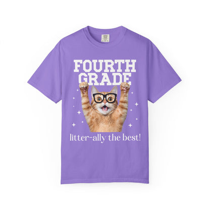 Fourth Grade Cat Teacher Tee