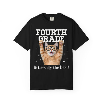 Fourth Grade Cat Teacher Tee