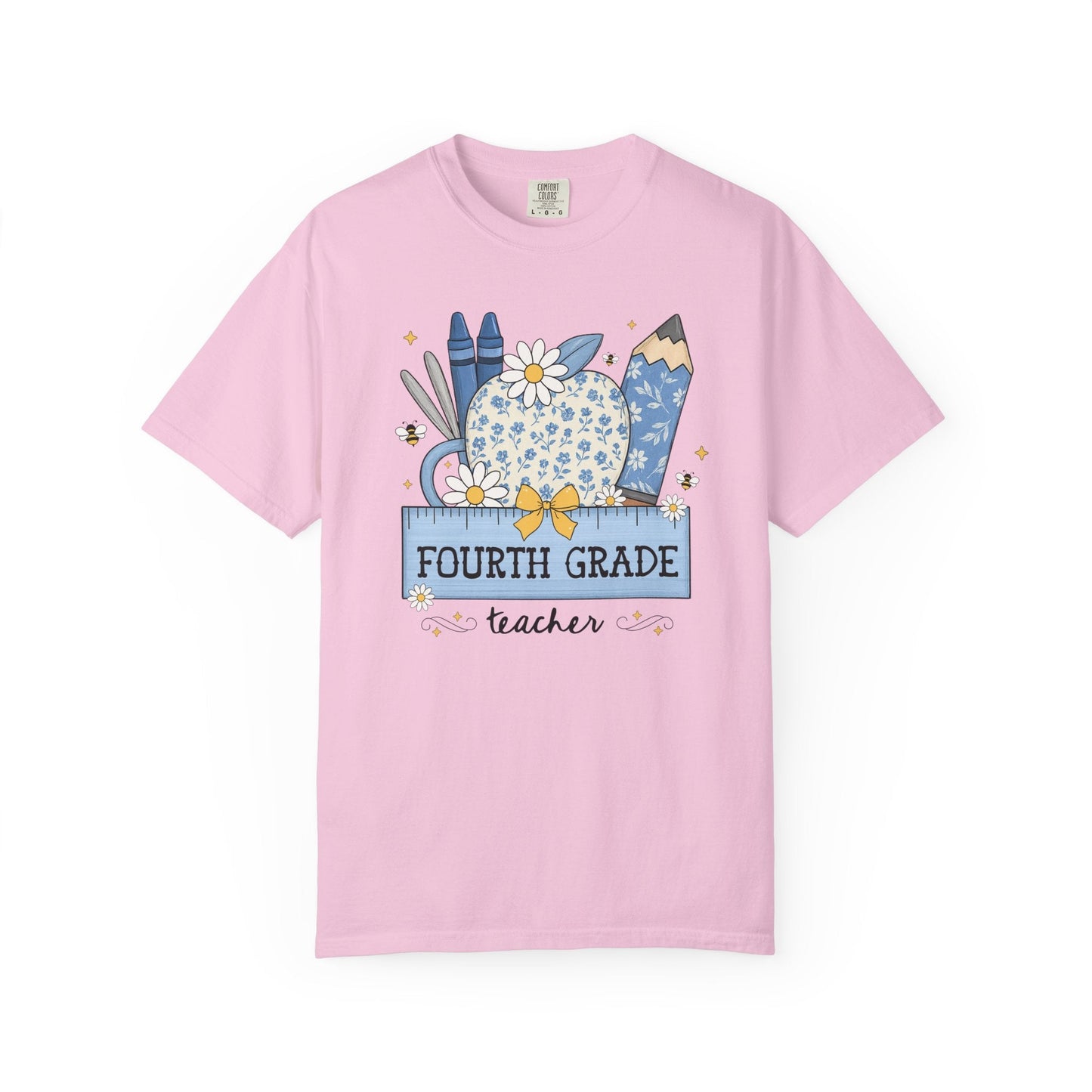 Fourth Grade Teacher Flower Tee Shirt