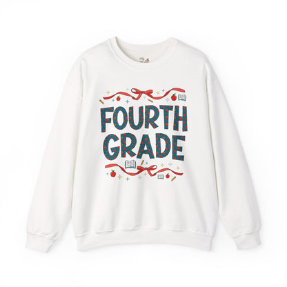 Fourth Grade Teacher Sweatshirt with Cute Bows