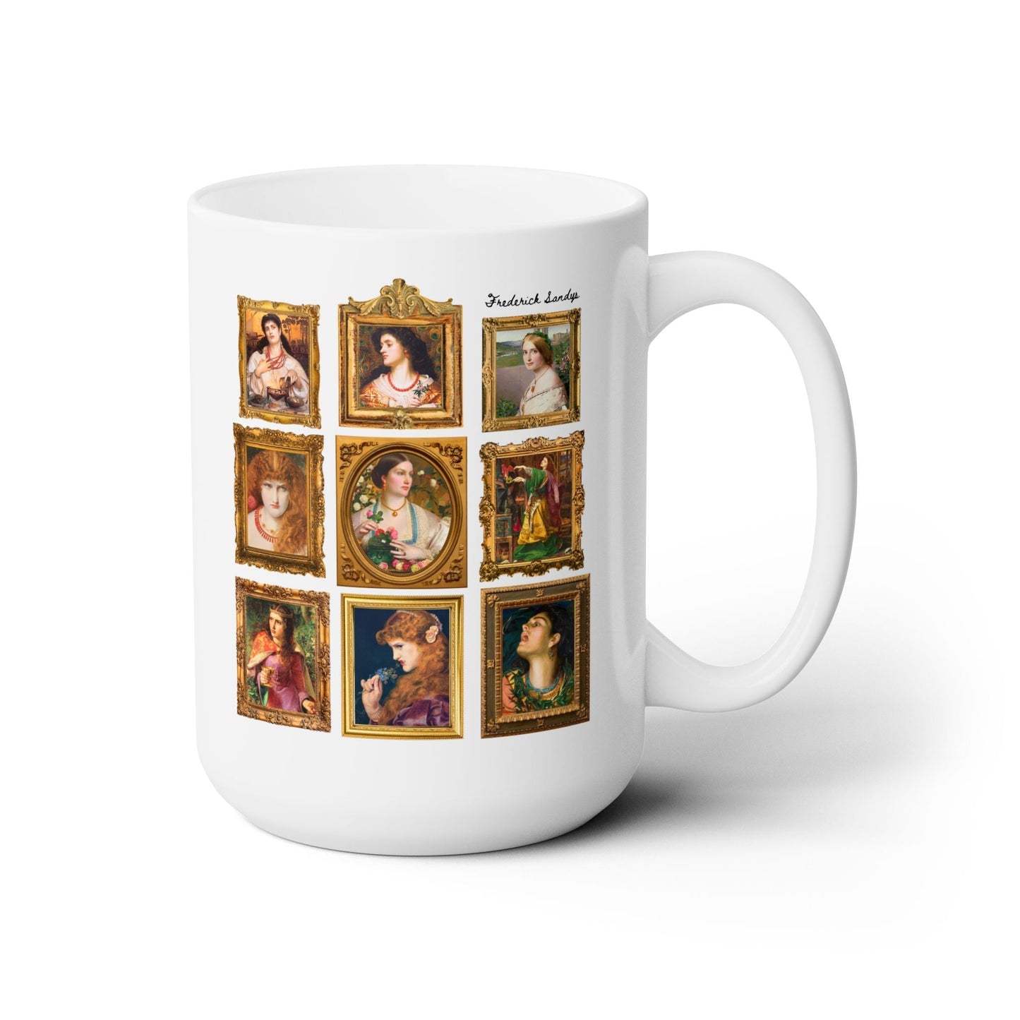 Frederick Sandys Art History 15 Oz Coffee Mug