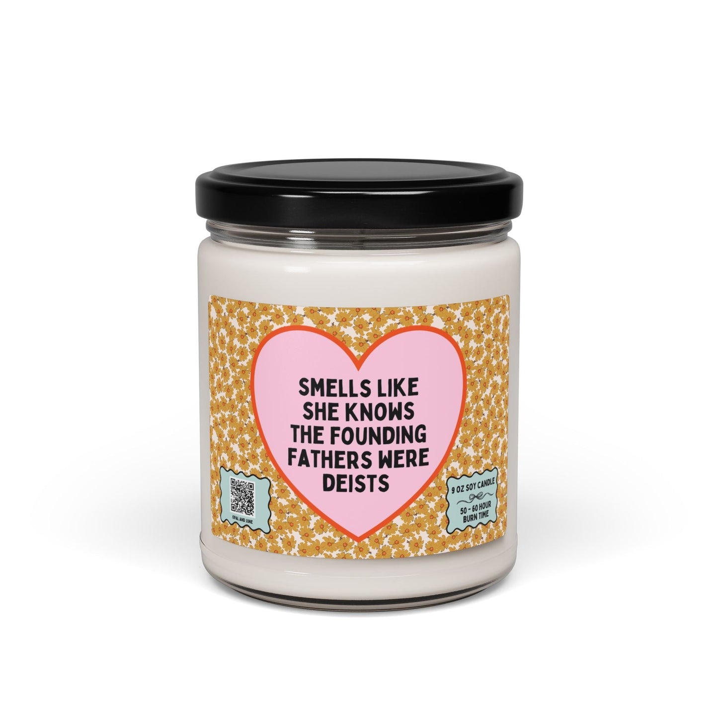 Funny American History Candle: Founding Fathers Were Deists