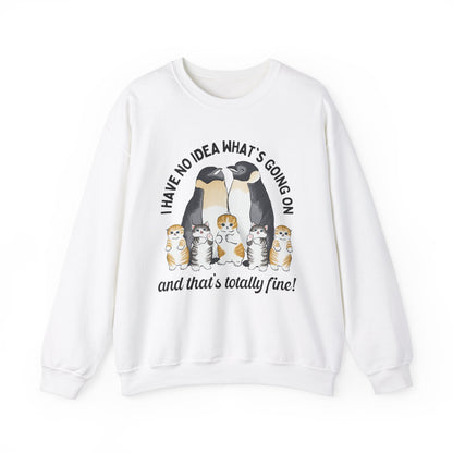 Penguins with Kittens Sweatshirt