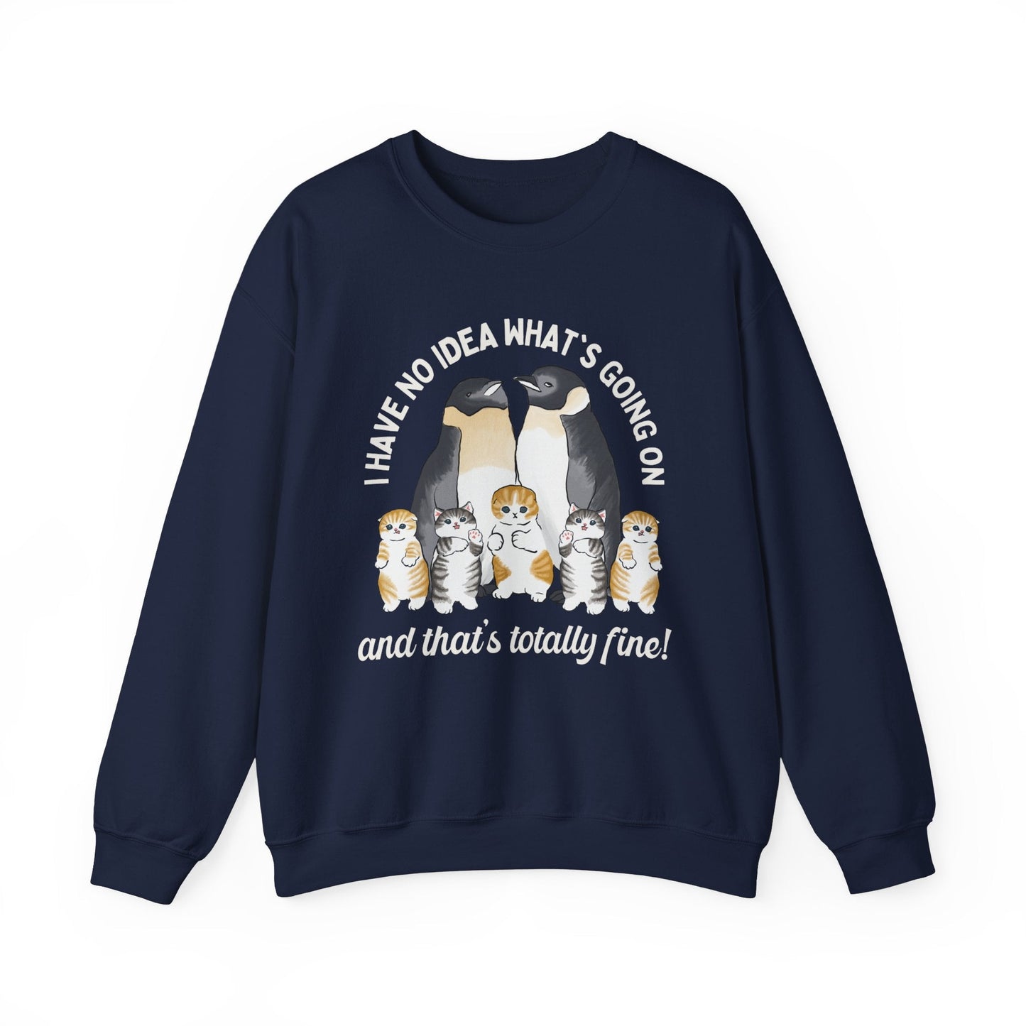 Penguins with Kittens Sweatshirt
