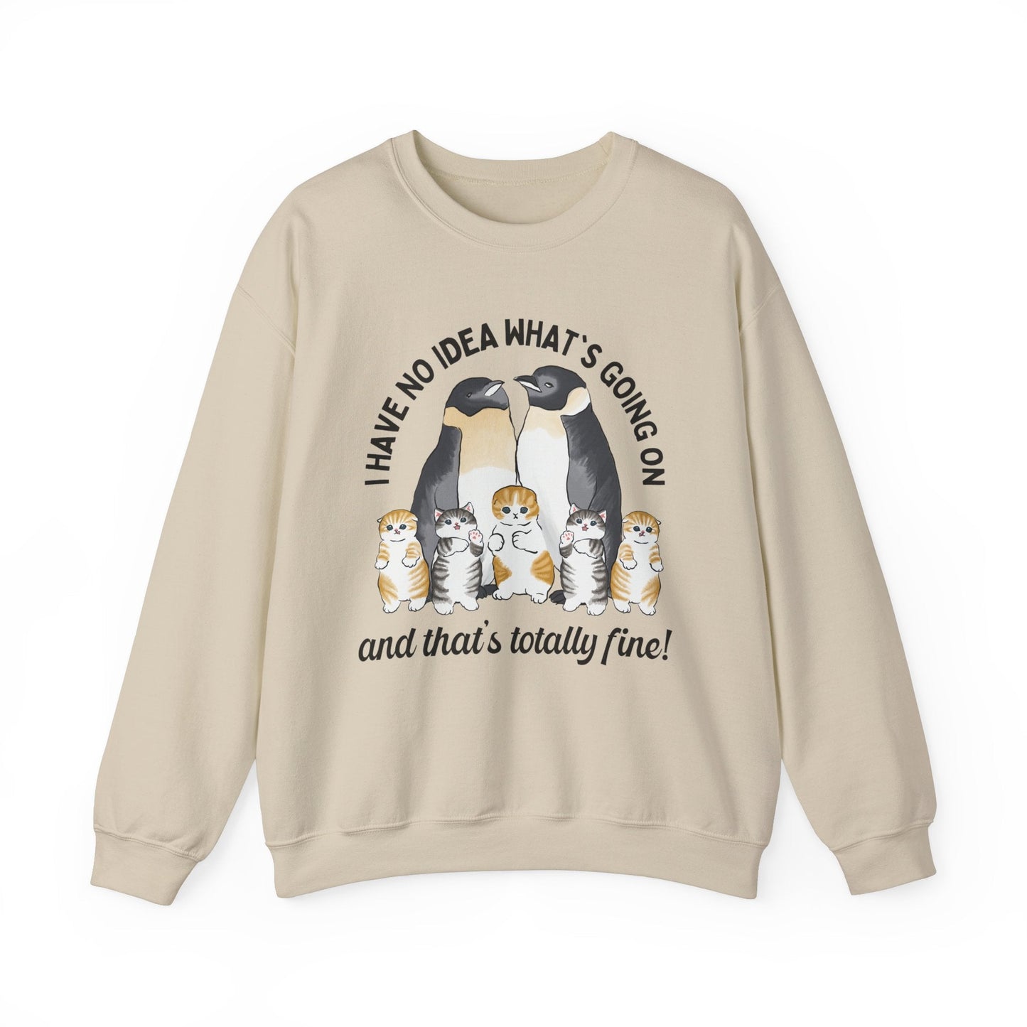Penguins with Kittens Sweatshirt