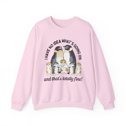 Penguins with Kittens Sweatshirt