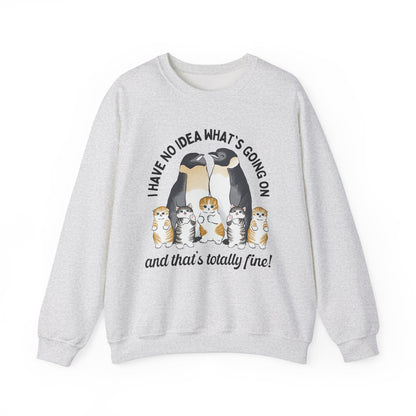 Penguins with Kittens Sweatshirt