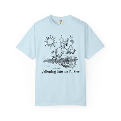 Funny Birthday Tee: Galloping Into My (Decade!)