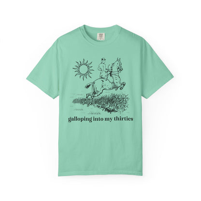 Funny Birthday Tee: Galloping Into My (Decade!)