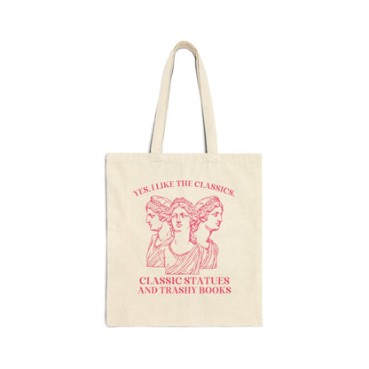 Funny Book Lover Gift Idea for Friend Who Loves Classic Statues and Trashy Books