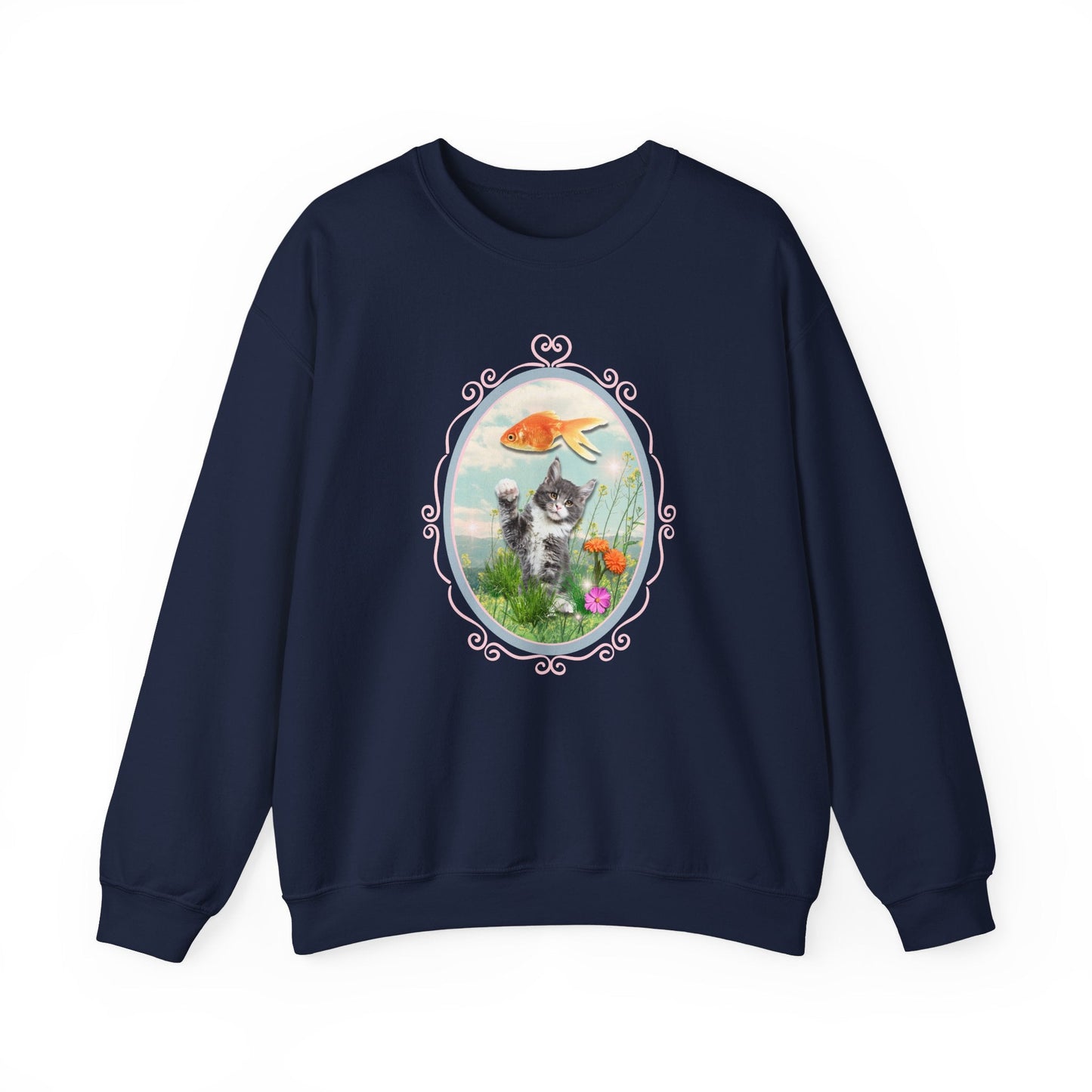 Funny Cat + Goldfish Sweatshirt