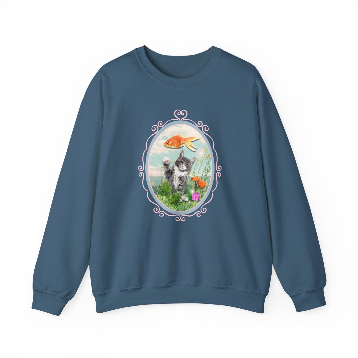 Funny Cat + Goldfish Sweatshirt