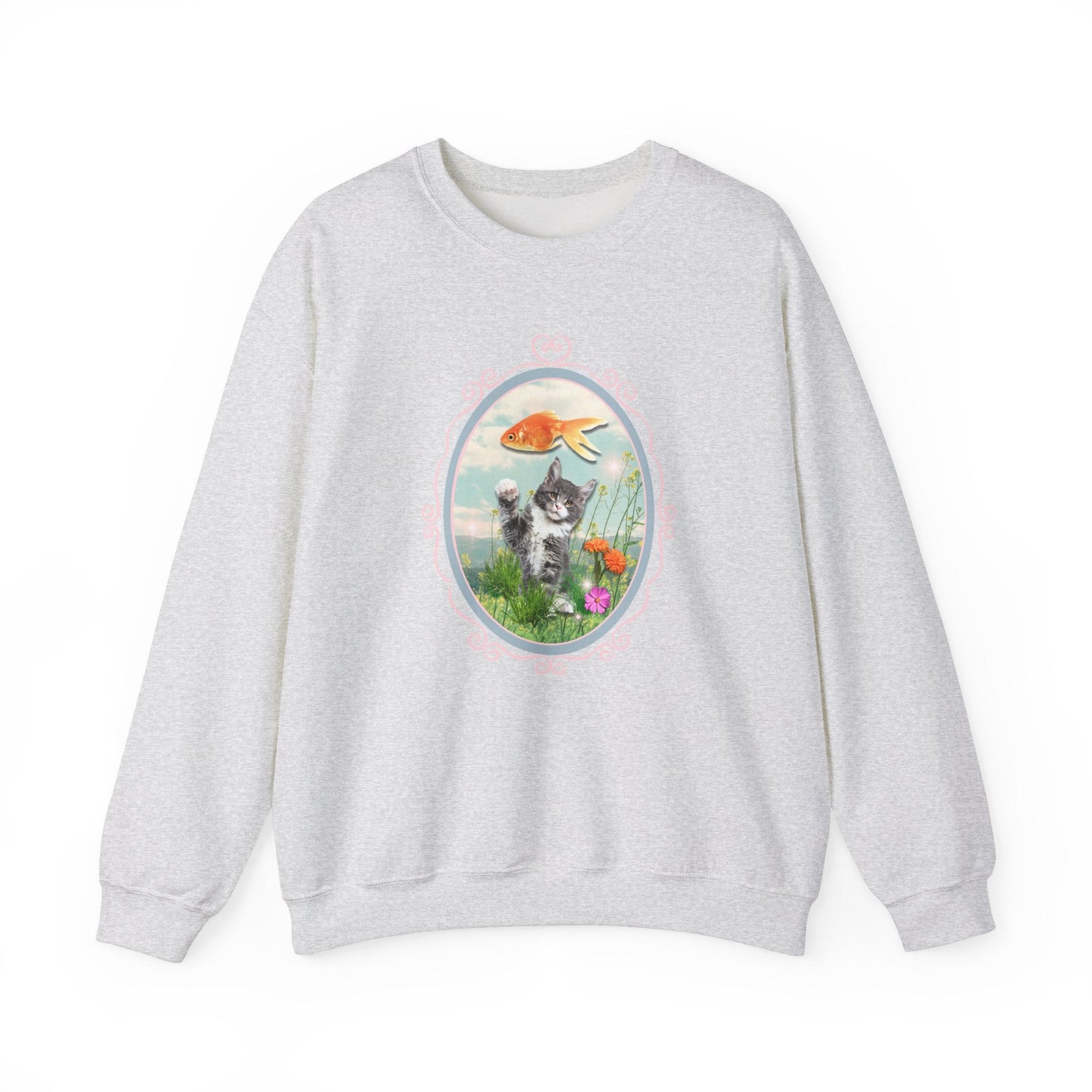 Funny Cat + Goldfish Sweatshirt