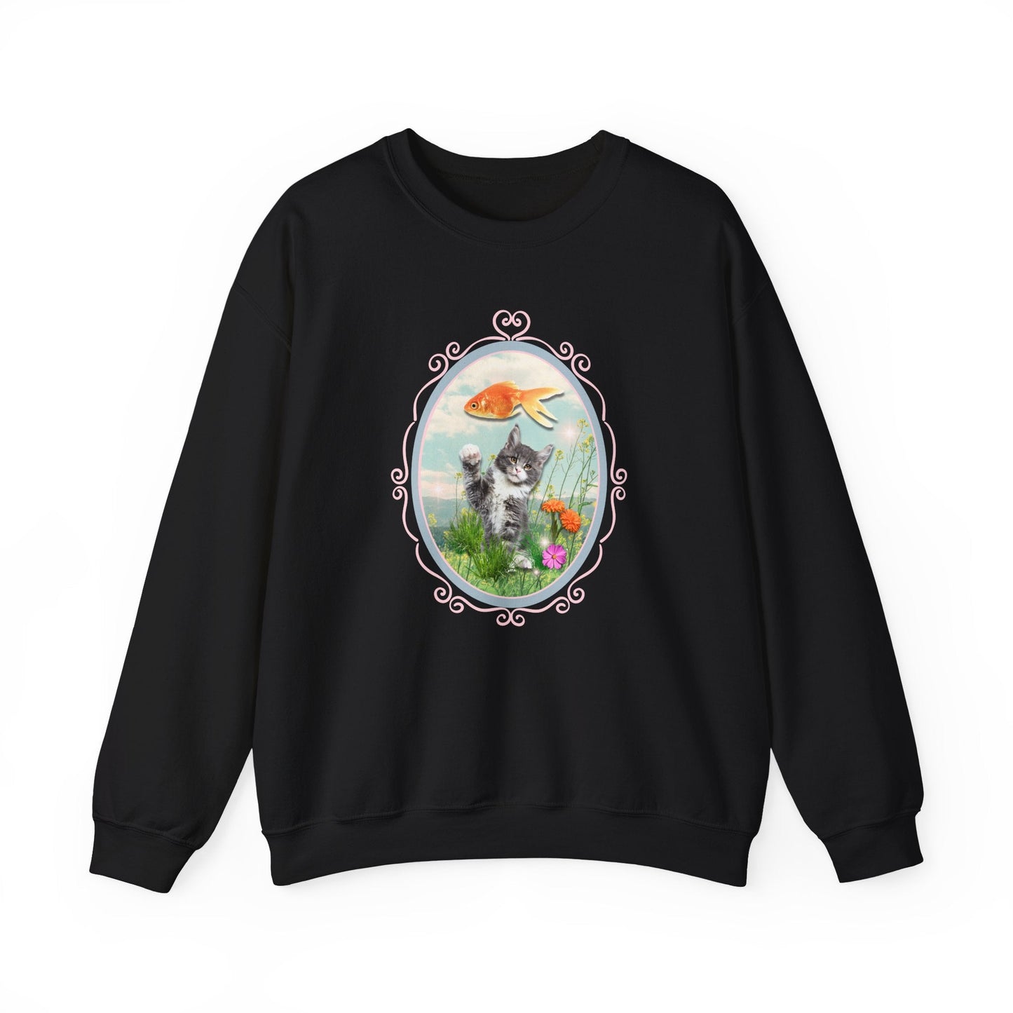 Funny Cat + Goldfish Sweatshirt