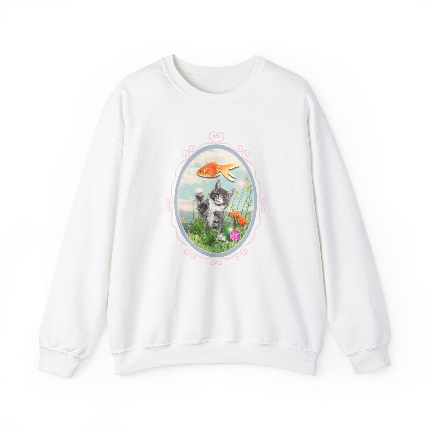 Funny Cat + Goldfish Sweatshirt
