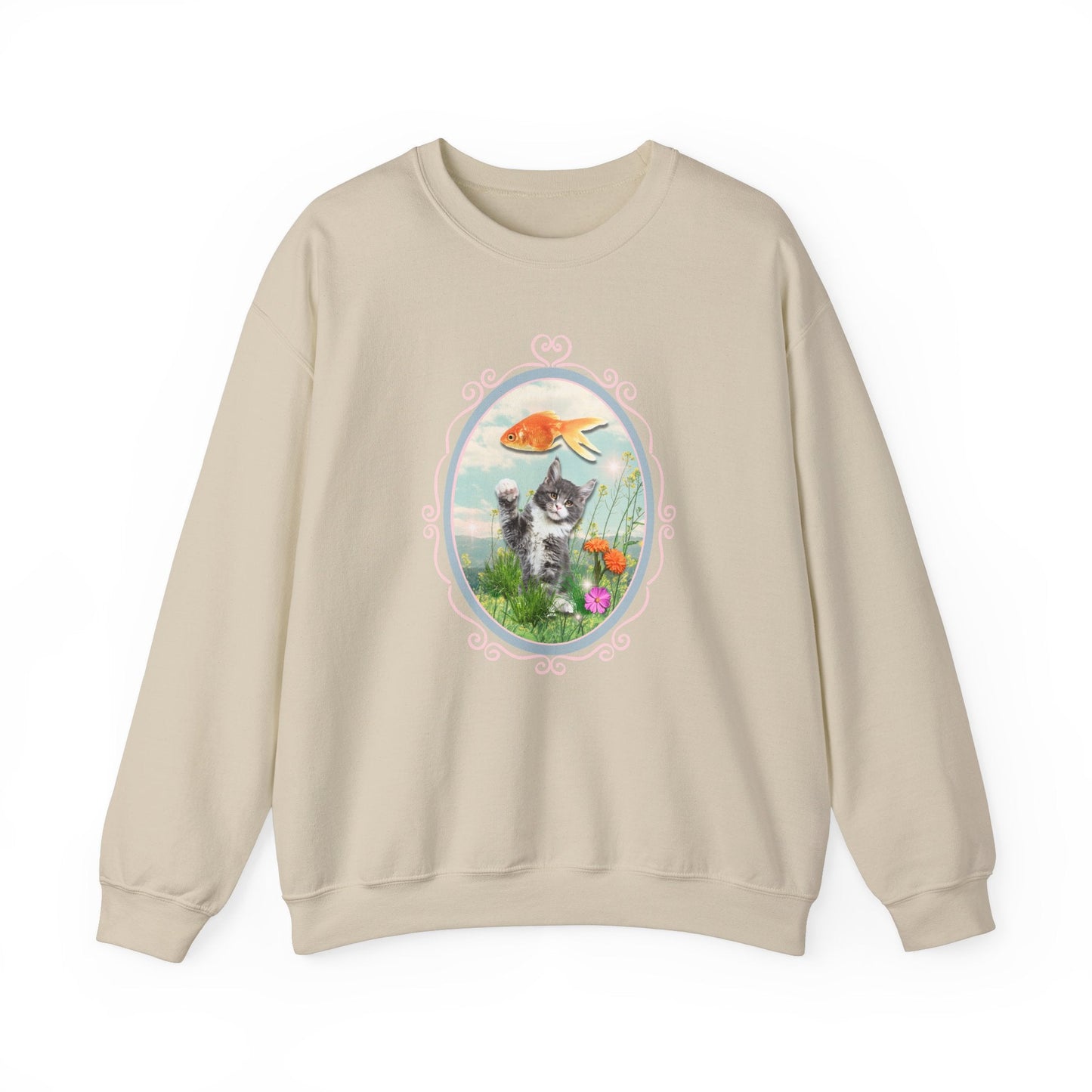 Funny Cat + Goldfish Sweatshirt