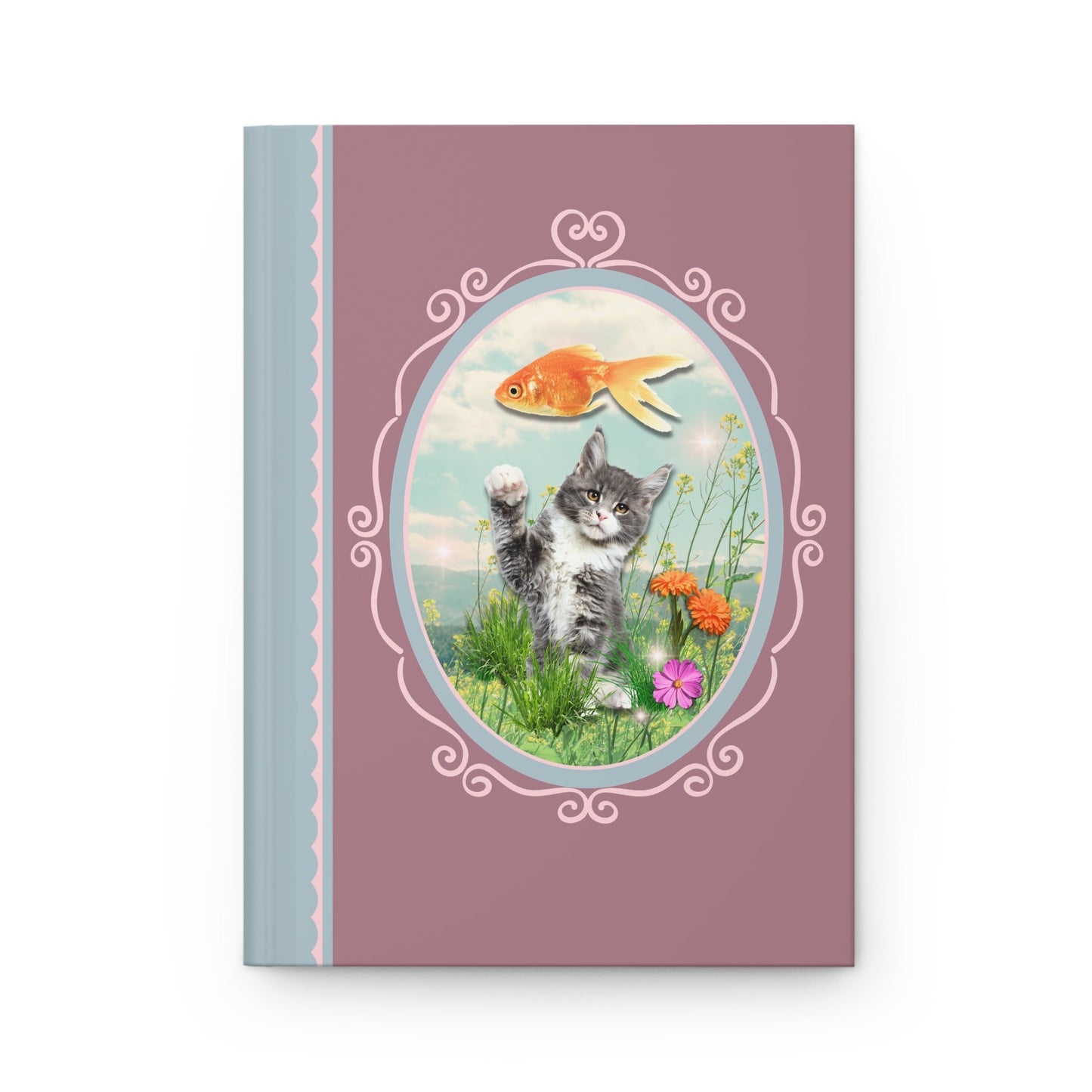 Funny Cat Notebook with Fish