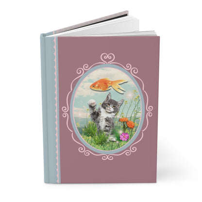 Funny Cat Notebook with Fish