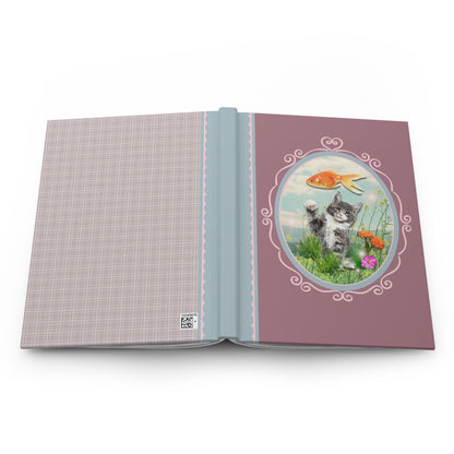 Funny Cat Notebook with Fish