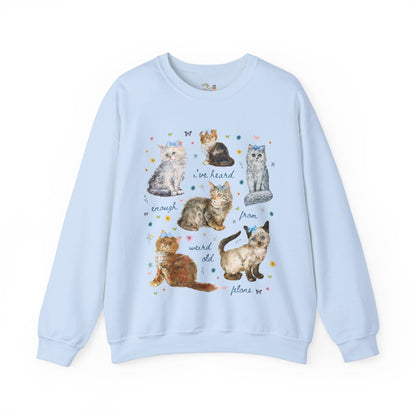 Funny Democratic Cat Lady Sweatshirt