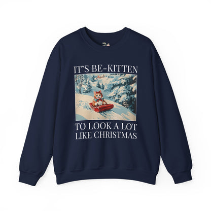 Funny Christmas Cat Lover Sweatshirt
