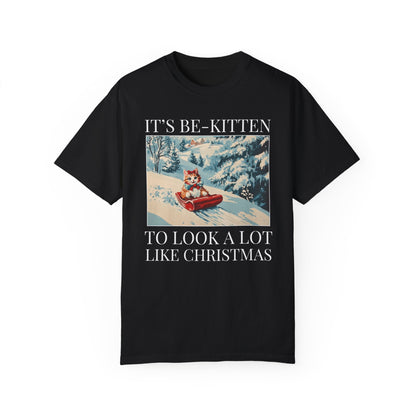 Funny Christmas Cat Lover Tee Shirt