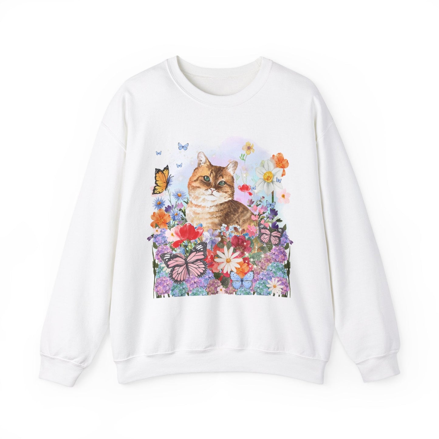 Cat with Butterflies Sweatshirt