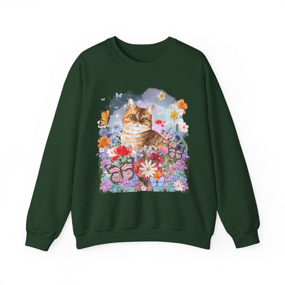 Cat with Butterflies Sweatshirt