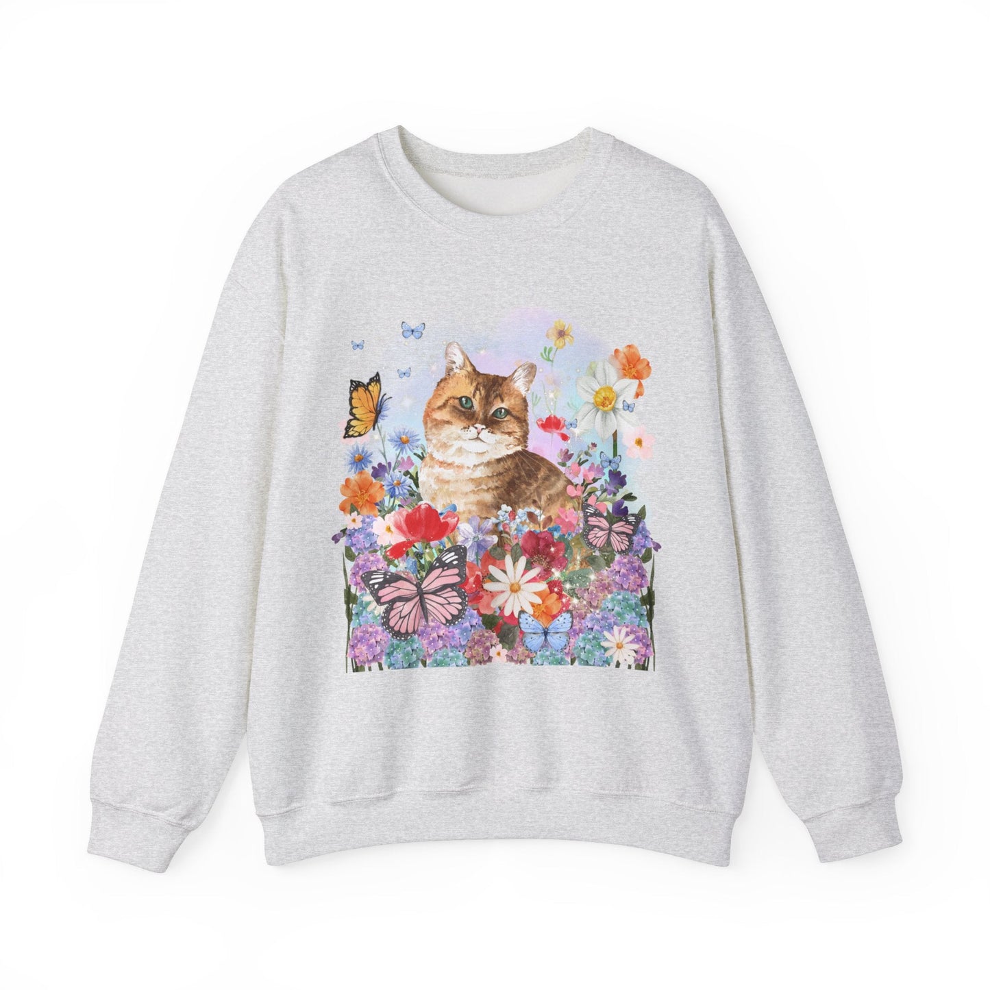 Cat with Butterflies Sweatshirt