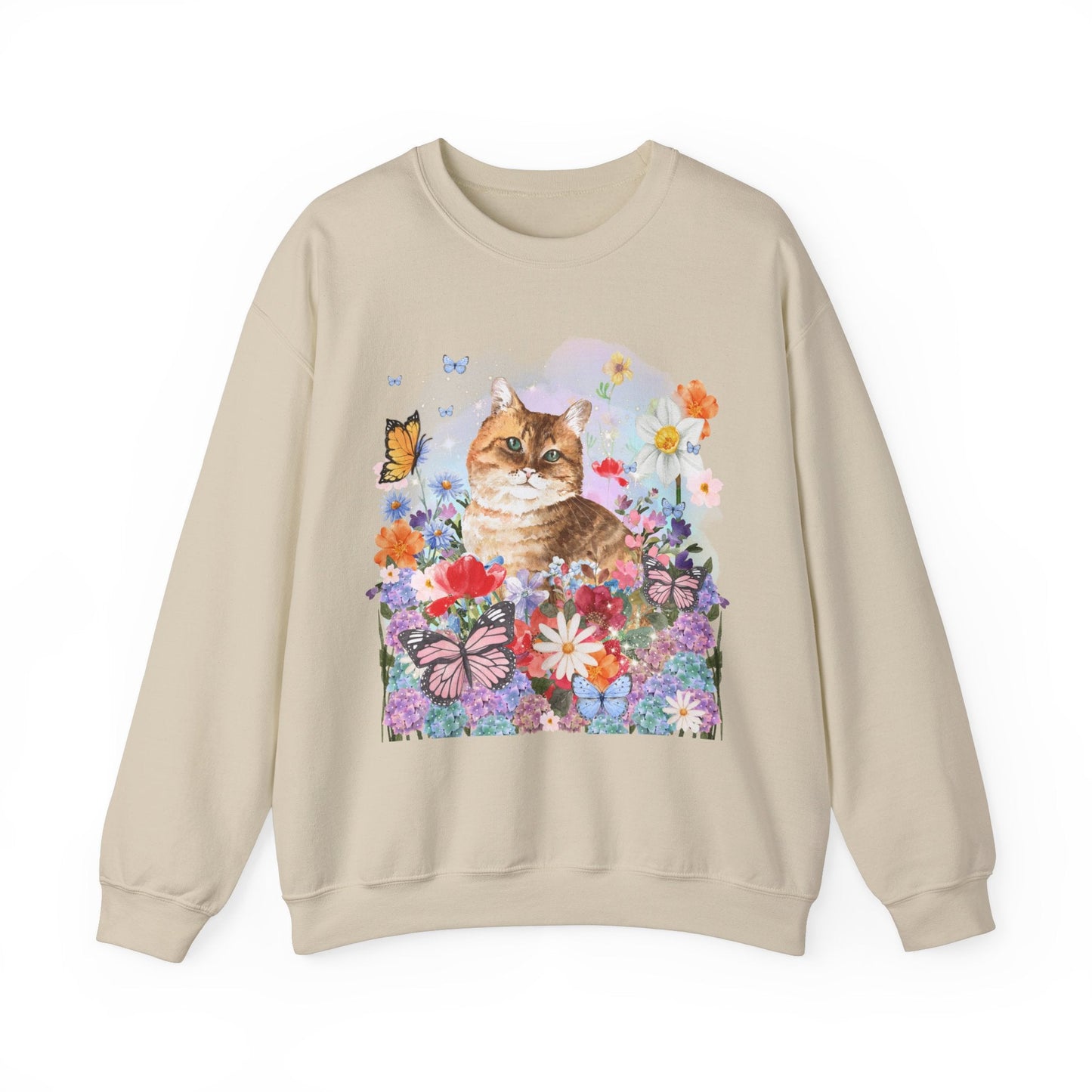 Cat with Butterflies Sweatshirt