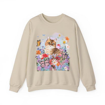 Cat with Butterflies Sweatshirt