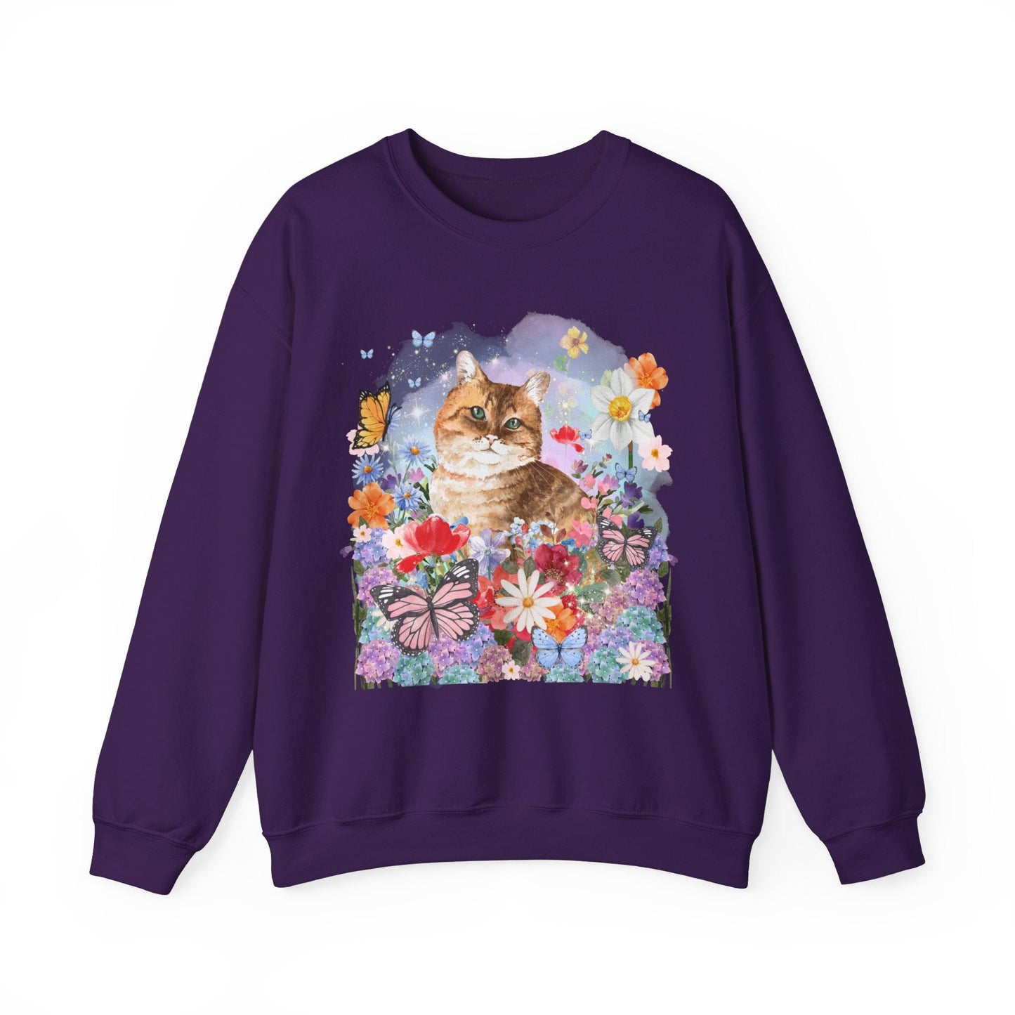 Cat with Butterflies Sweatshirt