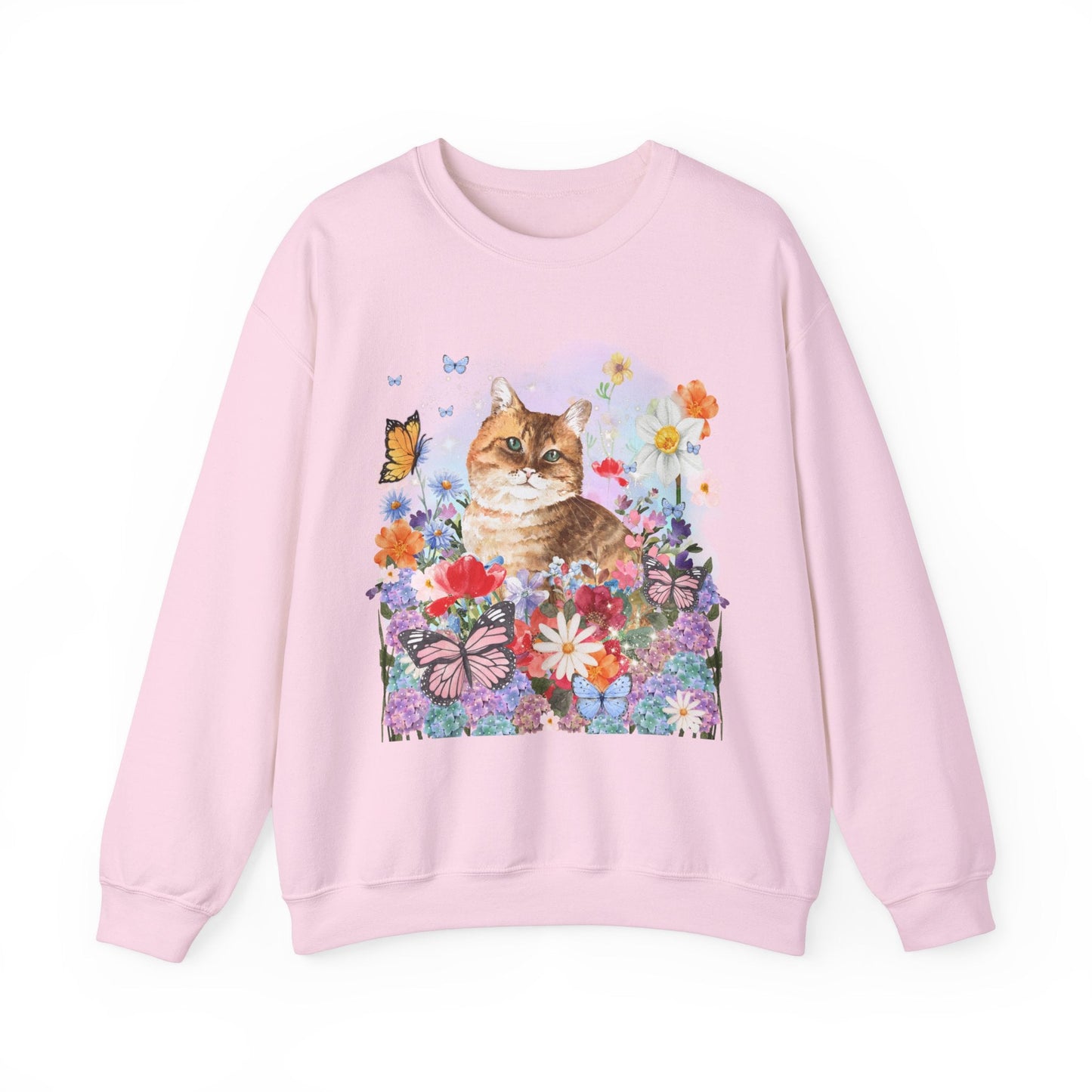 Cat with Butterflies Sweatshirt