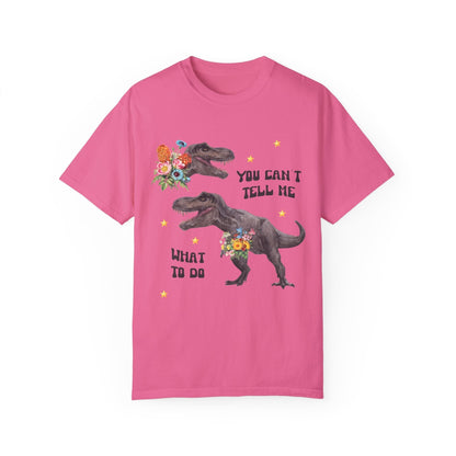Funny Dinosaur Shirt with Flowers