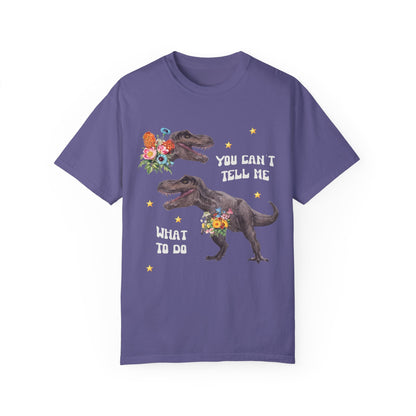 Funny Dinosaur Shirt with Flowers