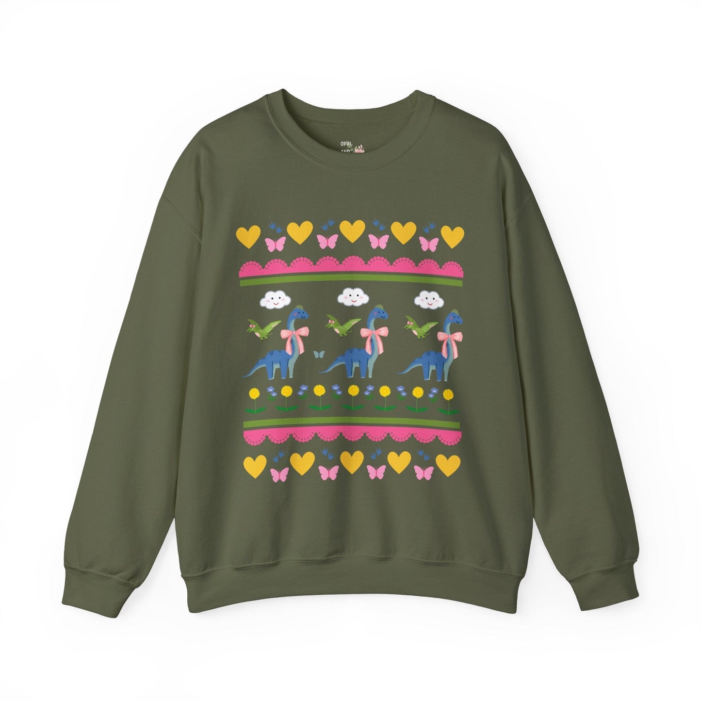 Sweatshirt: Dinos with Bows