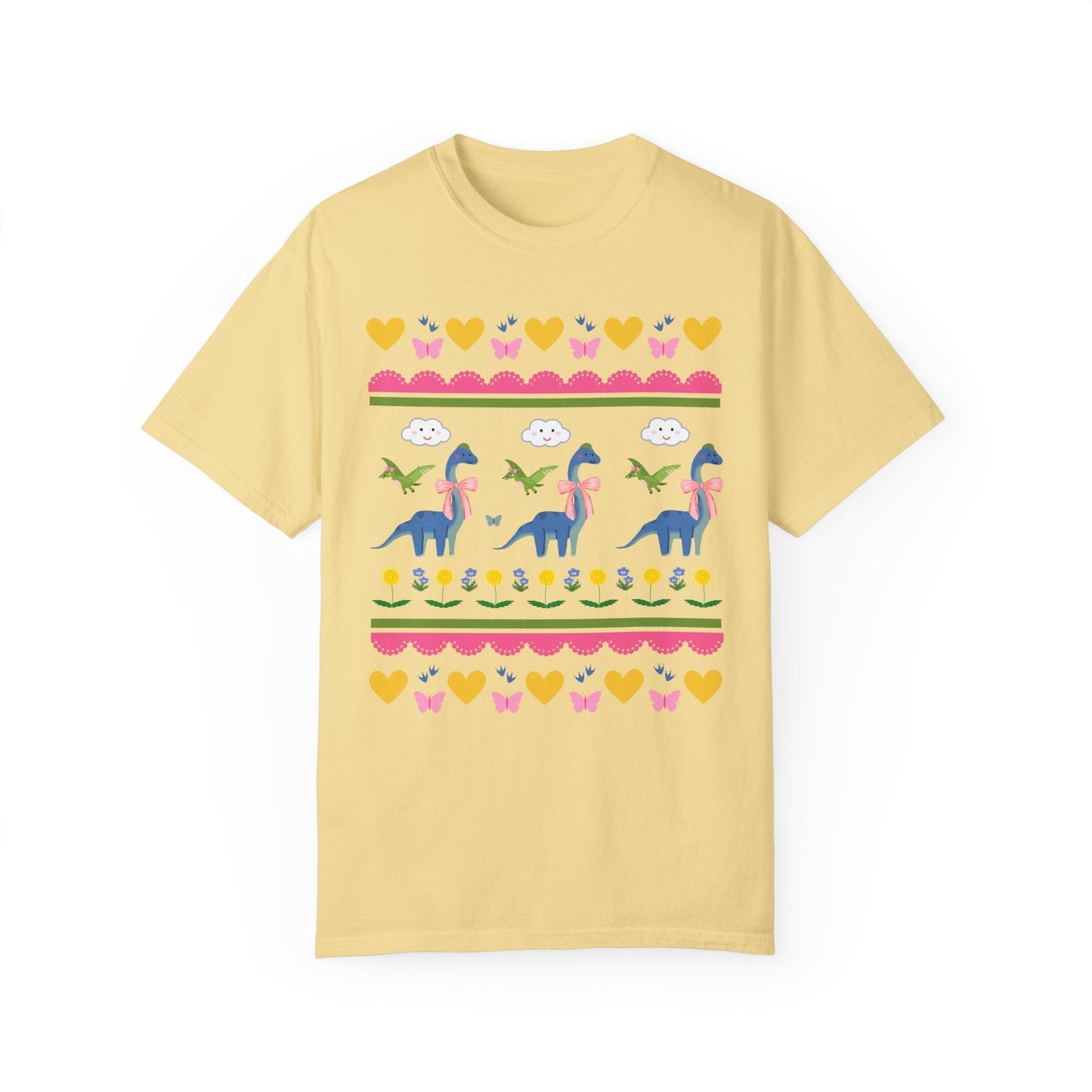 Funny Dinosaur Tee Shirt with Hearts