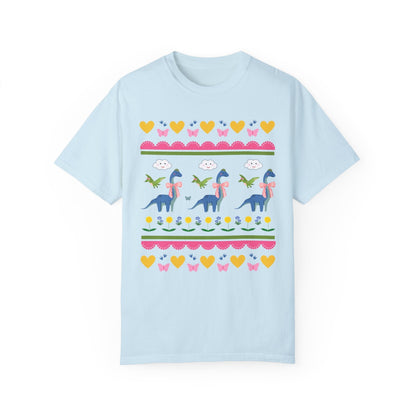 Funny Dinosaur Tee Shirt with Hearts