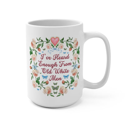 Funny Feminist Coffee Mug with Roses