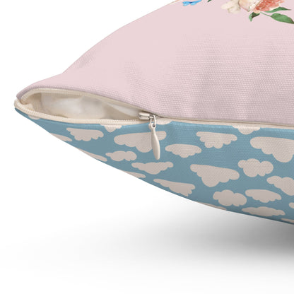 Funny Feminist Pillow with Roses