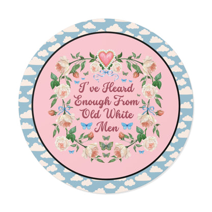 Funny Feminist Sticker with Roses