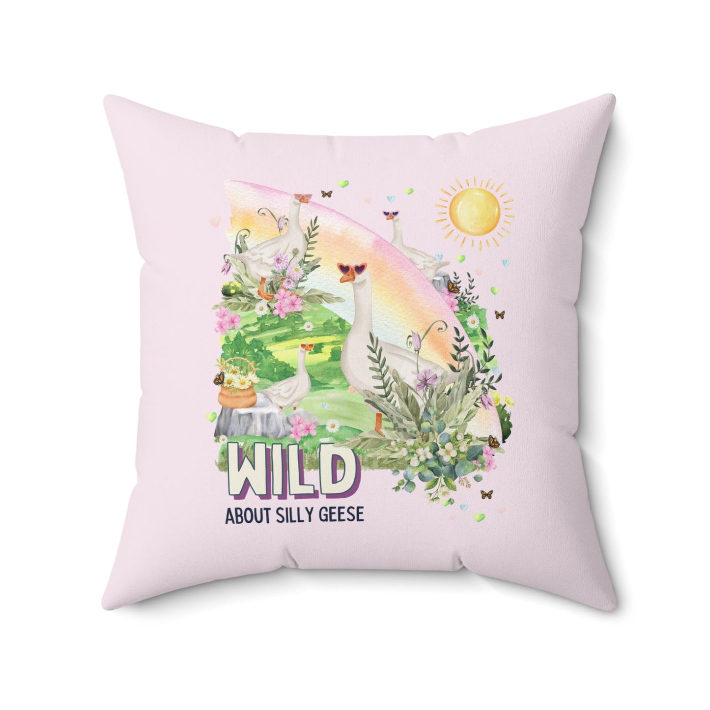 Pastel Whimsigoth Goose Throw Pillow