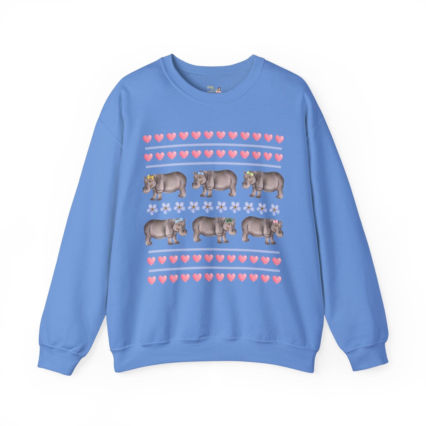 Funny Floral Hippo Sweatshirt