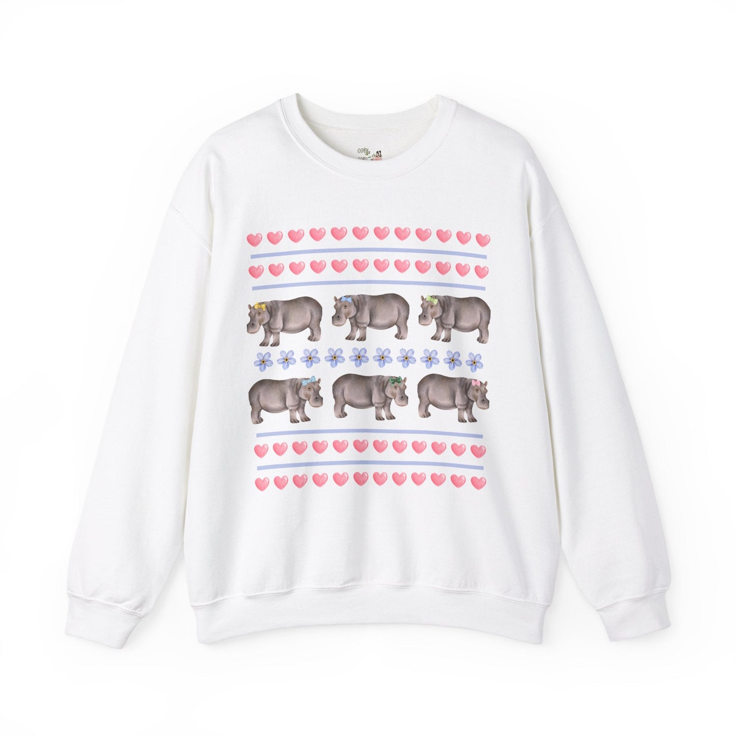 Funny Floral Hippo Sweatshirt