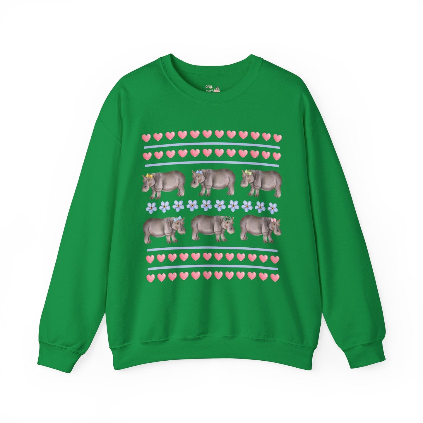 Funny Floral Hippo Sweatshirt