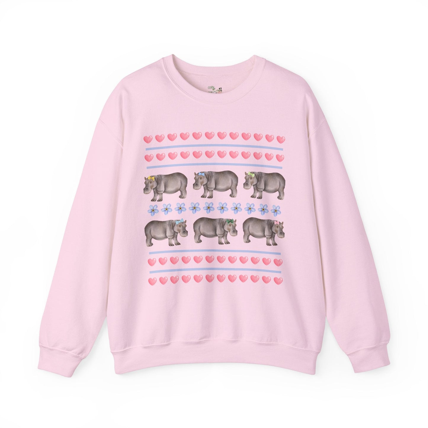 Funny Floral Hippo Sweatshirt