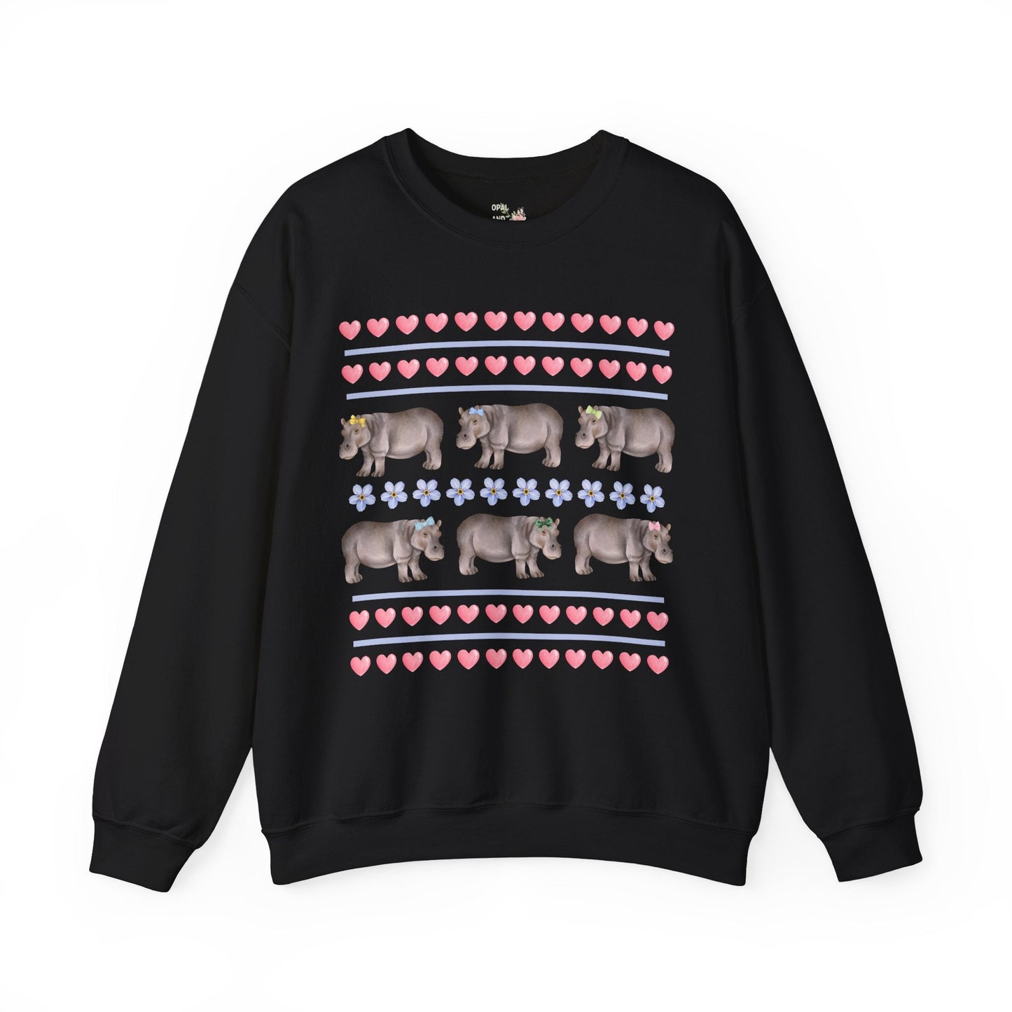Funny Floral Hippo Sweatshirt