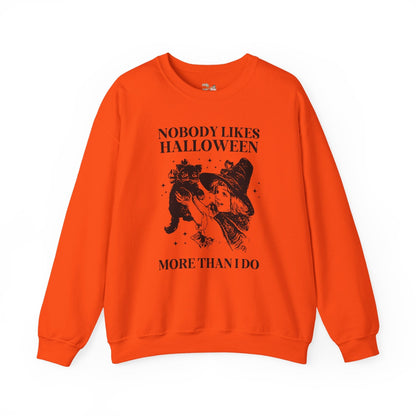 Funny Halloween Lover Sweatshirt with Cat