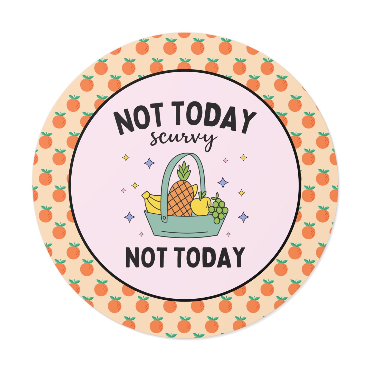 Funny History Sticker: Not Today Scurvy